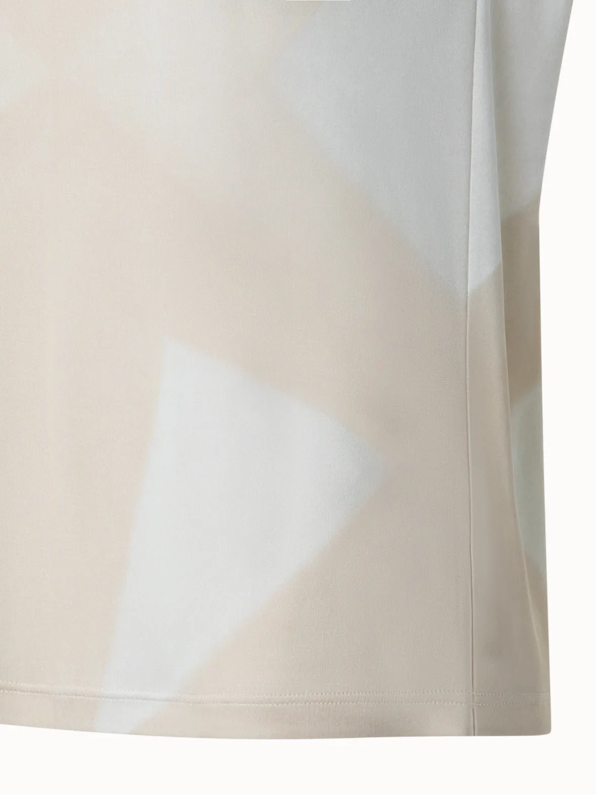 Silk T-Shirt with Chiaroscuro Print