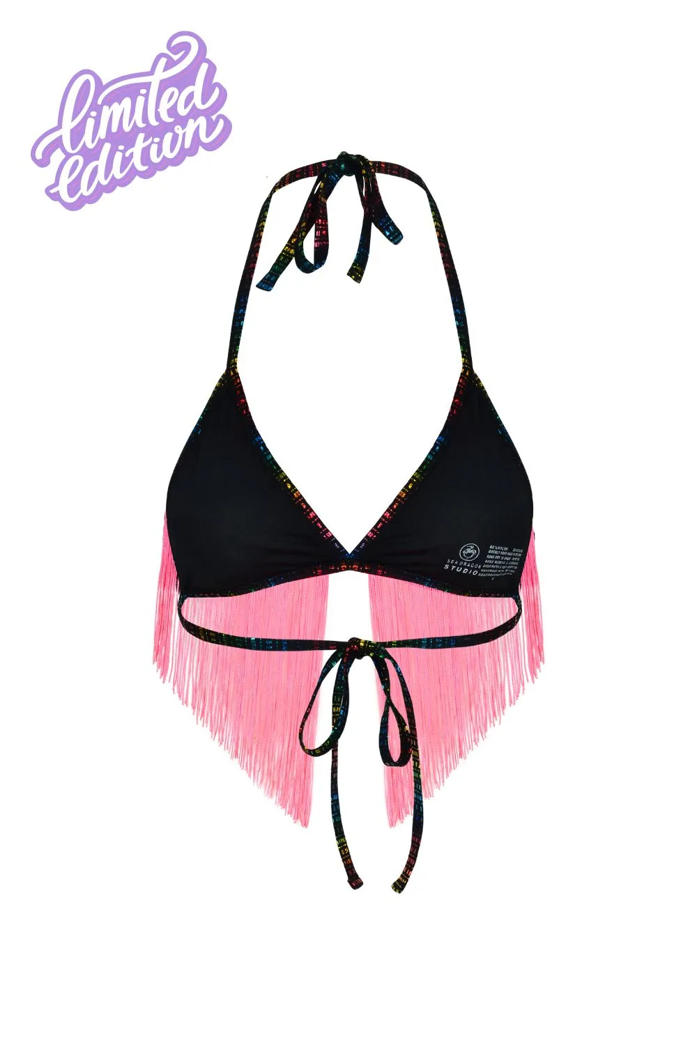 Taste The Rainbow Holographic Fringe Benefits Top - Limited Edition
