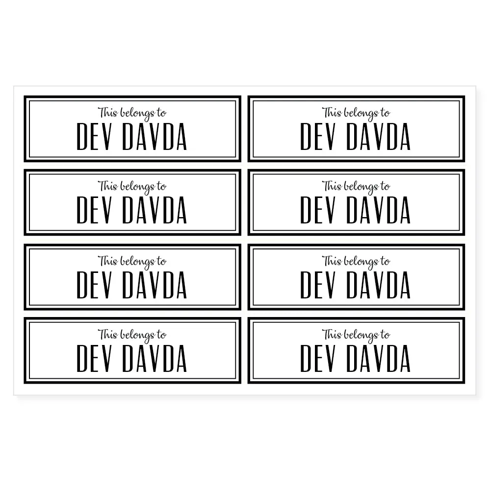 Transparent Labels - Plain (Mini, Pack of 64)
