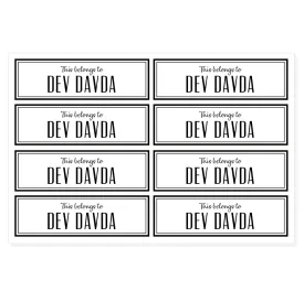Transparent Labels - Plain (Mini, Pack of 64)