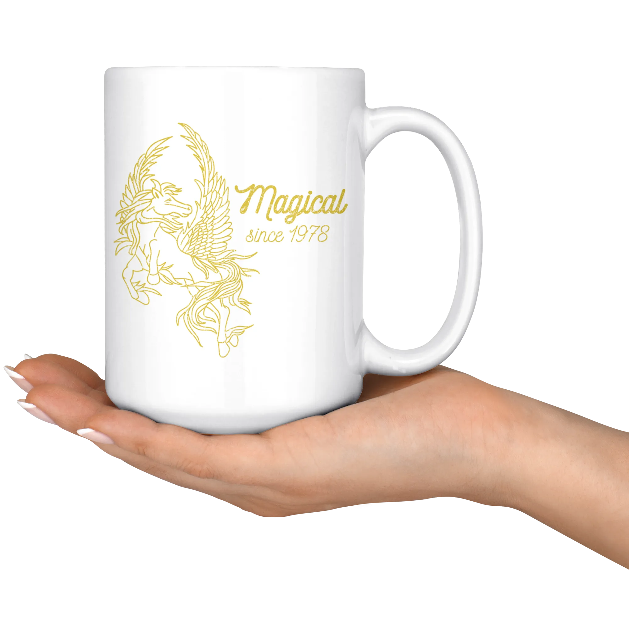 Unique Birthday Mug Magical Pegasus Customizable Year Flying Horse Mythical Creature