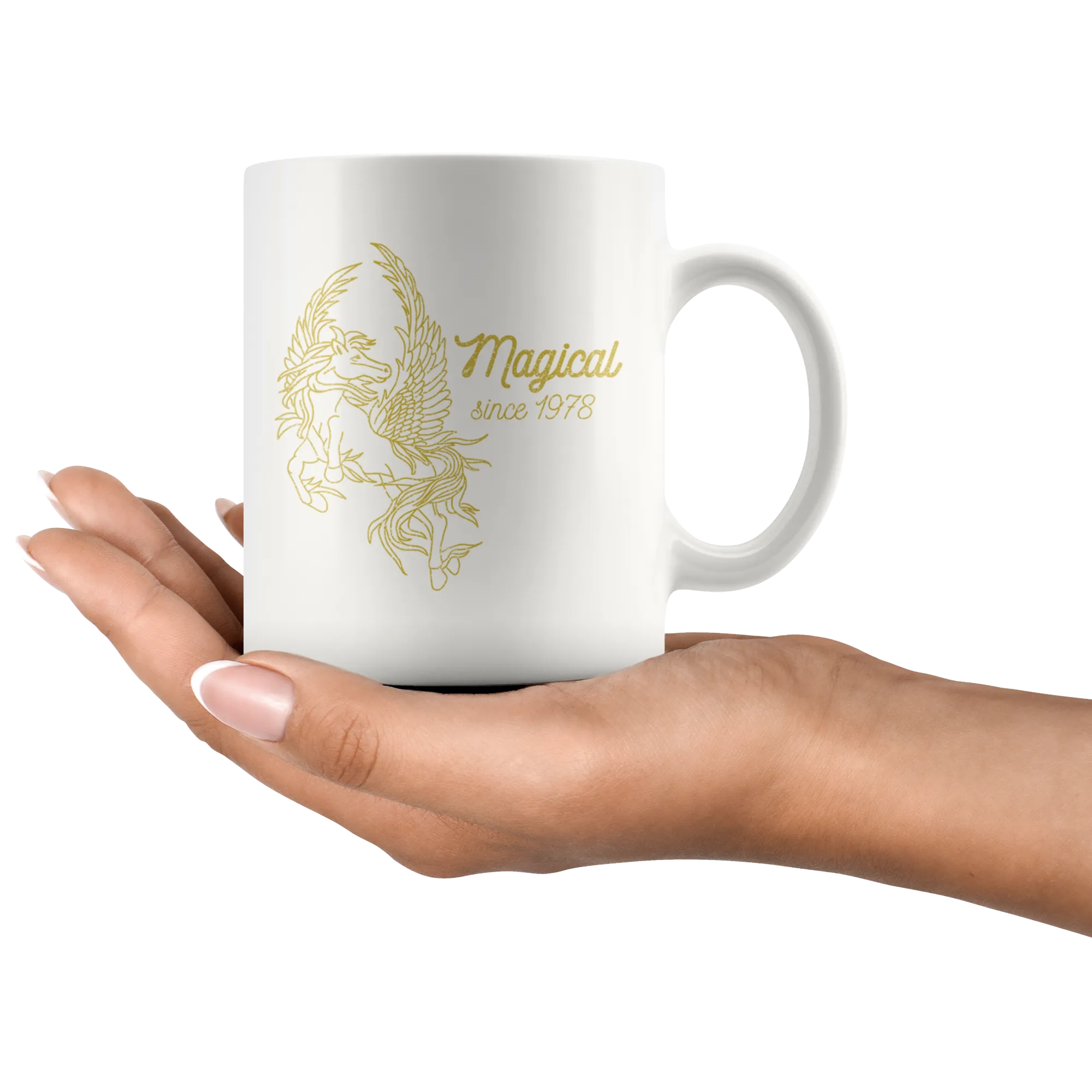 Unique Birthday Mug Magical Pegasus Customizable Year Flying Horse Mythical Creature