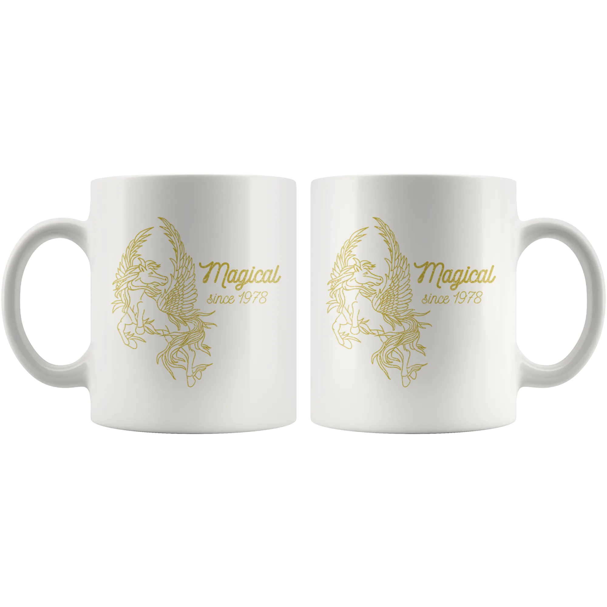 Unique Birthday Mug Magical Pegasus Customizable Year Flying Horse Mythical Creature