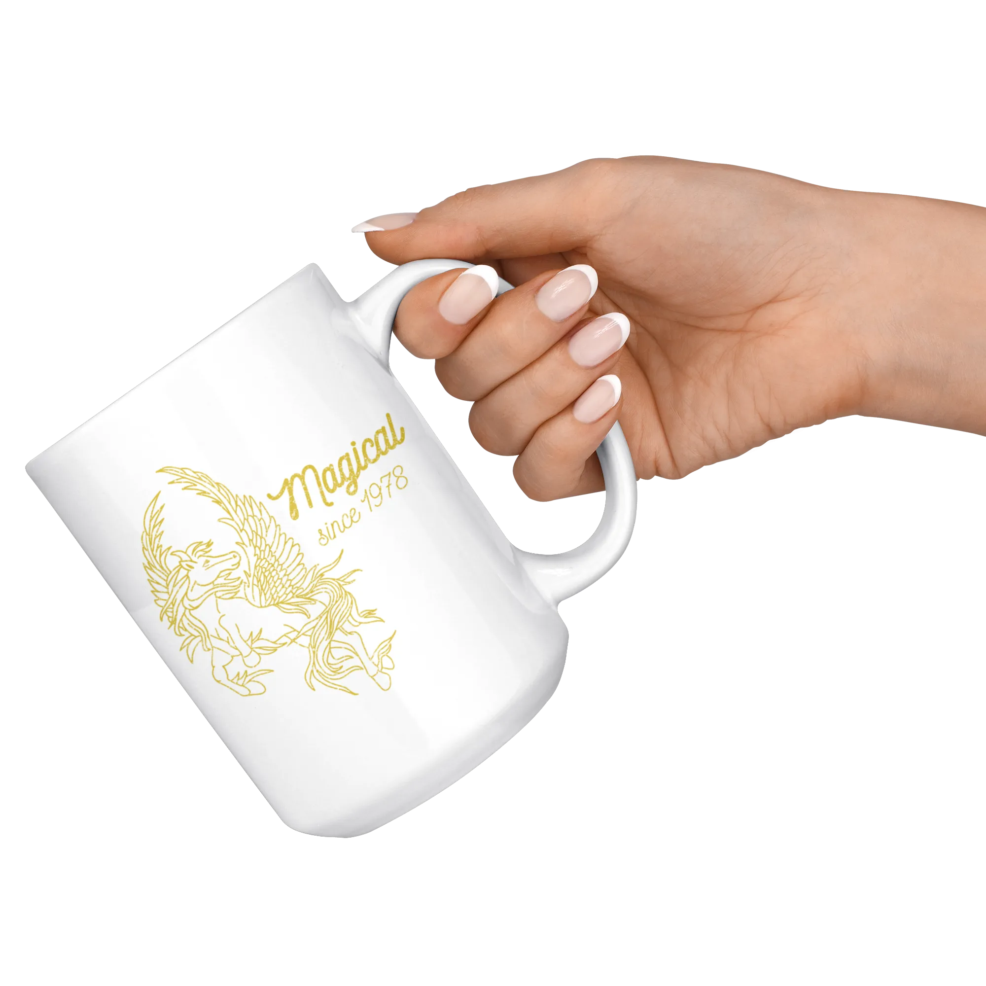 Unique Birthday Mug Magical Pegasus Customizable Year Flying Horse Mythical Creature