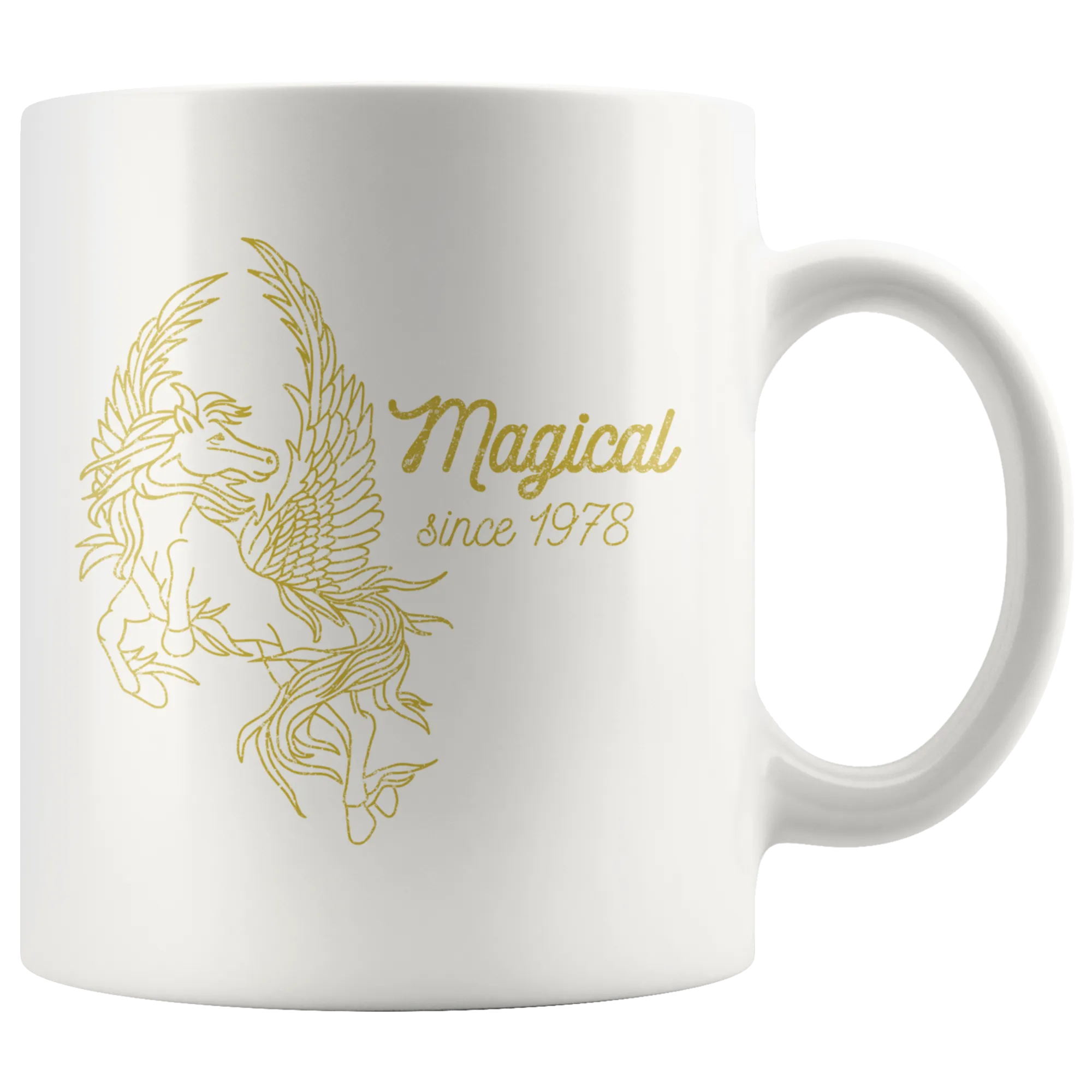Unique Birthday Mug Magical Pegasus Customizable Year Flying Horse Mythical Creature