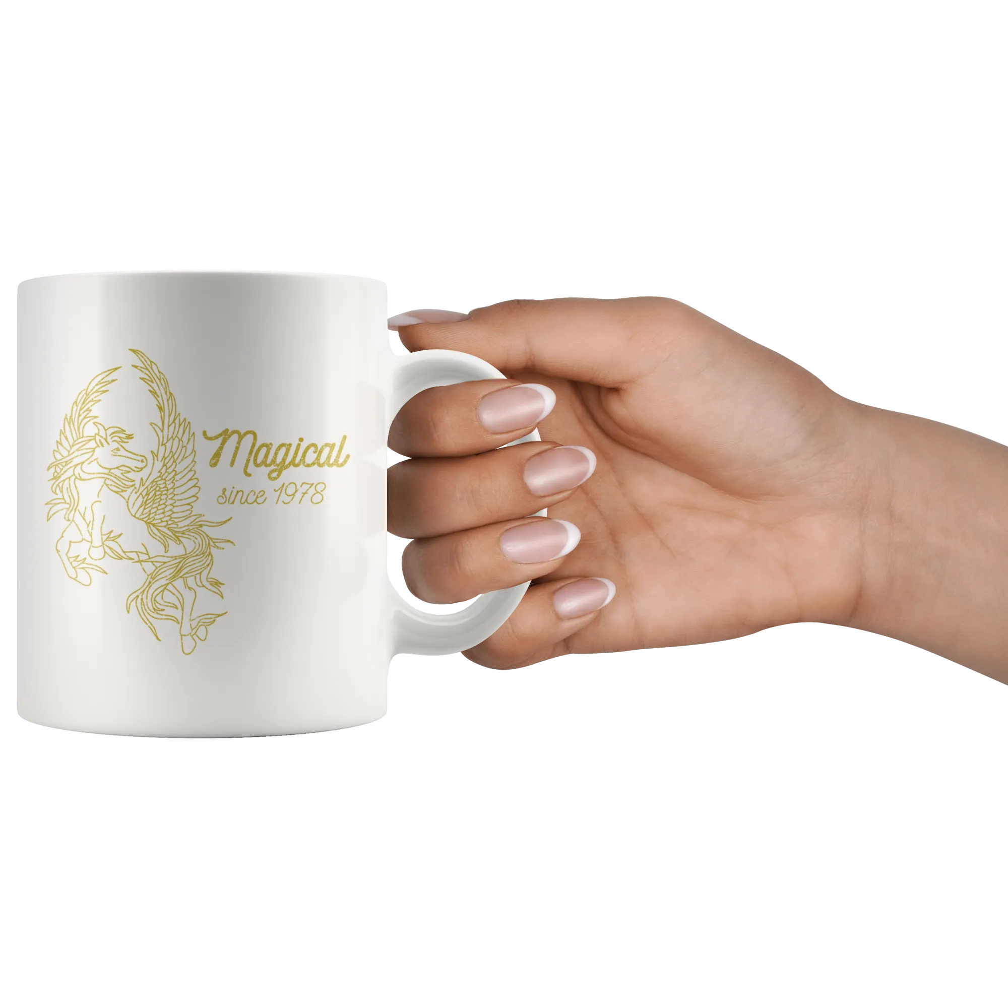 Unique Birthday Mug Magical Pegasus Customizable Year Flying Horse Mythical Creature