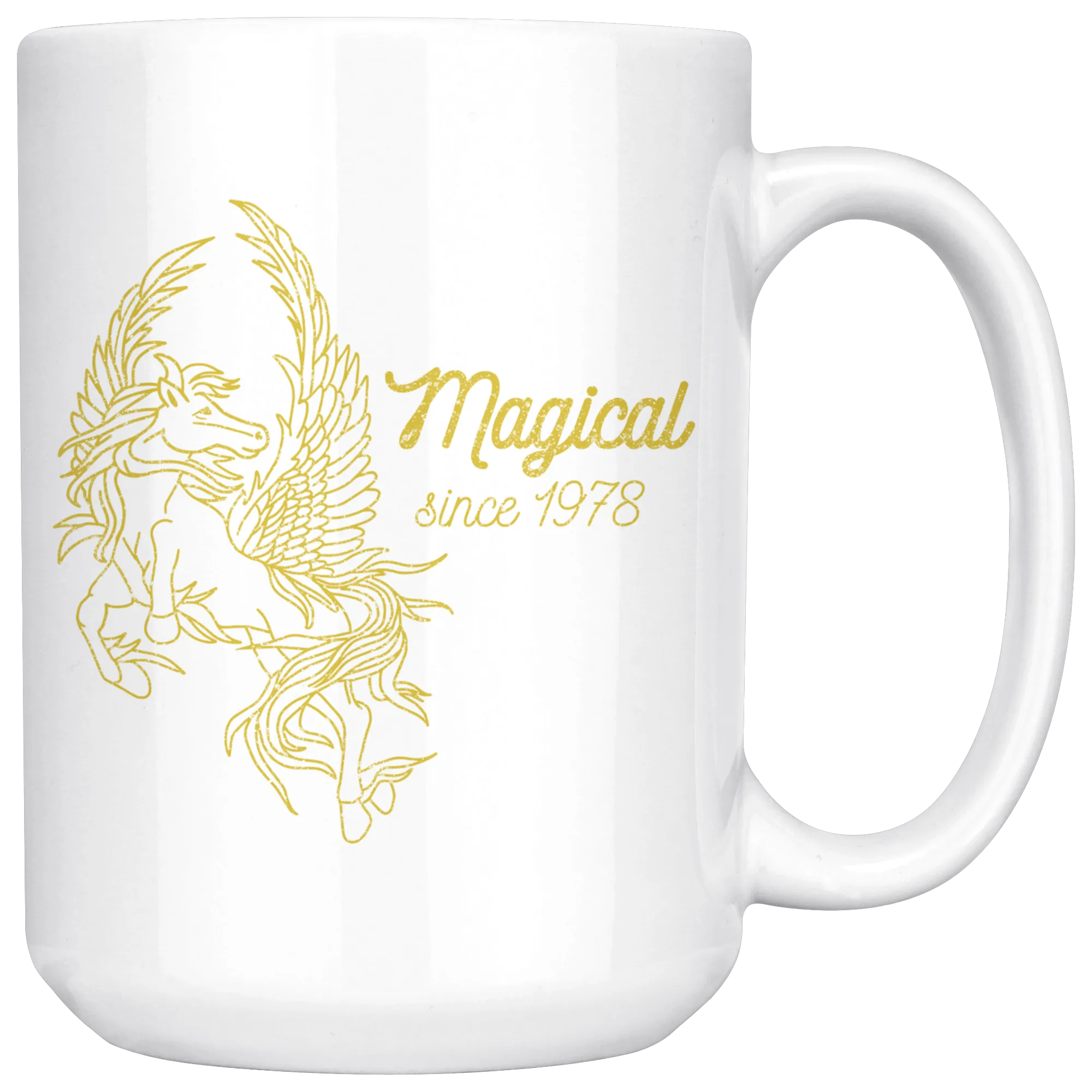 Unique Birthday Mug Magical Pegasus Customizable Year Flying Horse Mythical Creature