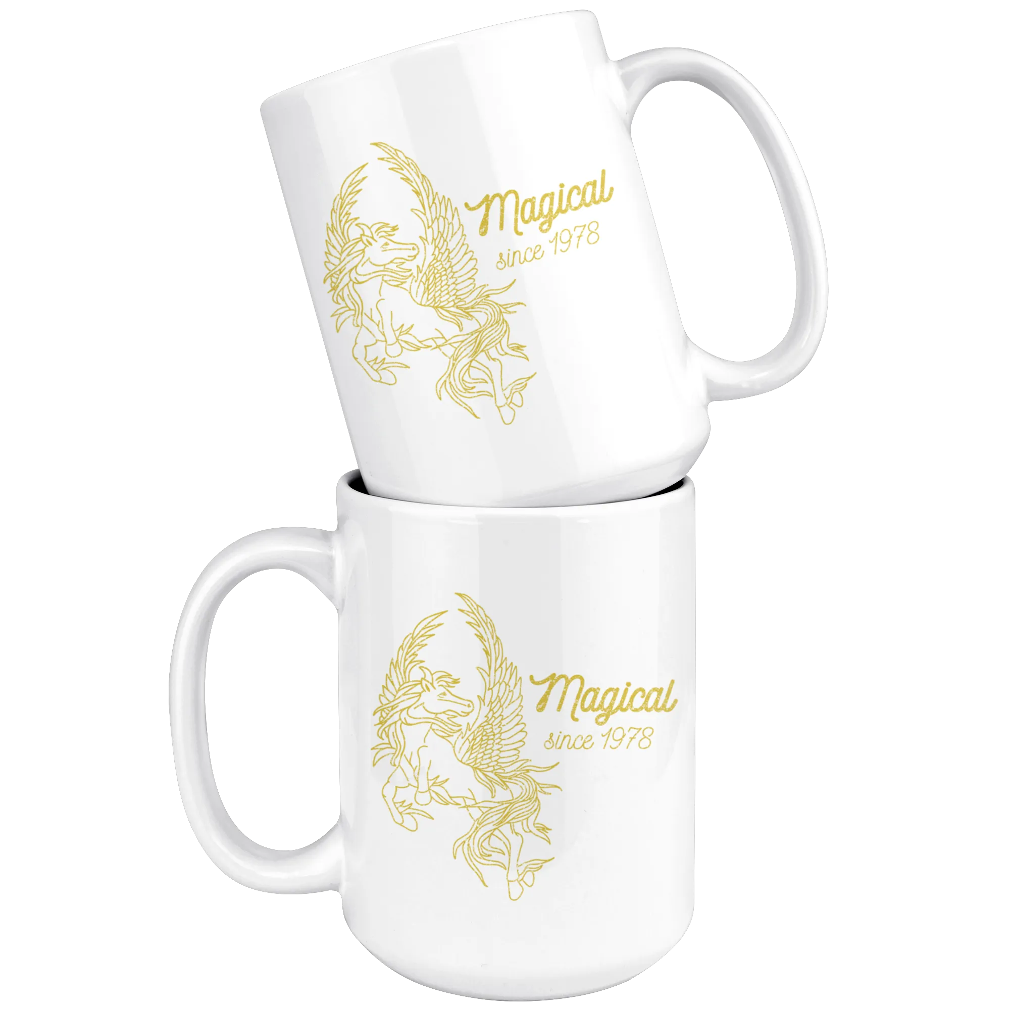 Unique Birthday Mug Magical Pegasus Customizable Year Flying Horse Mythical Creature
