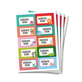 Waterproof Labels - Animal (Set Of 40)