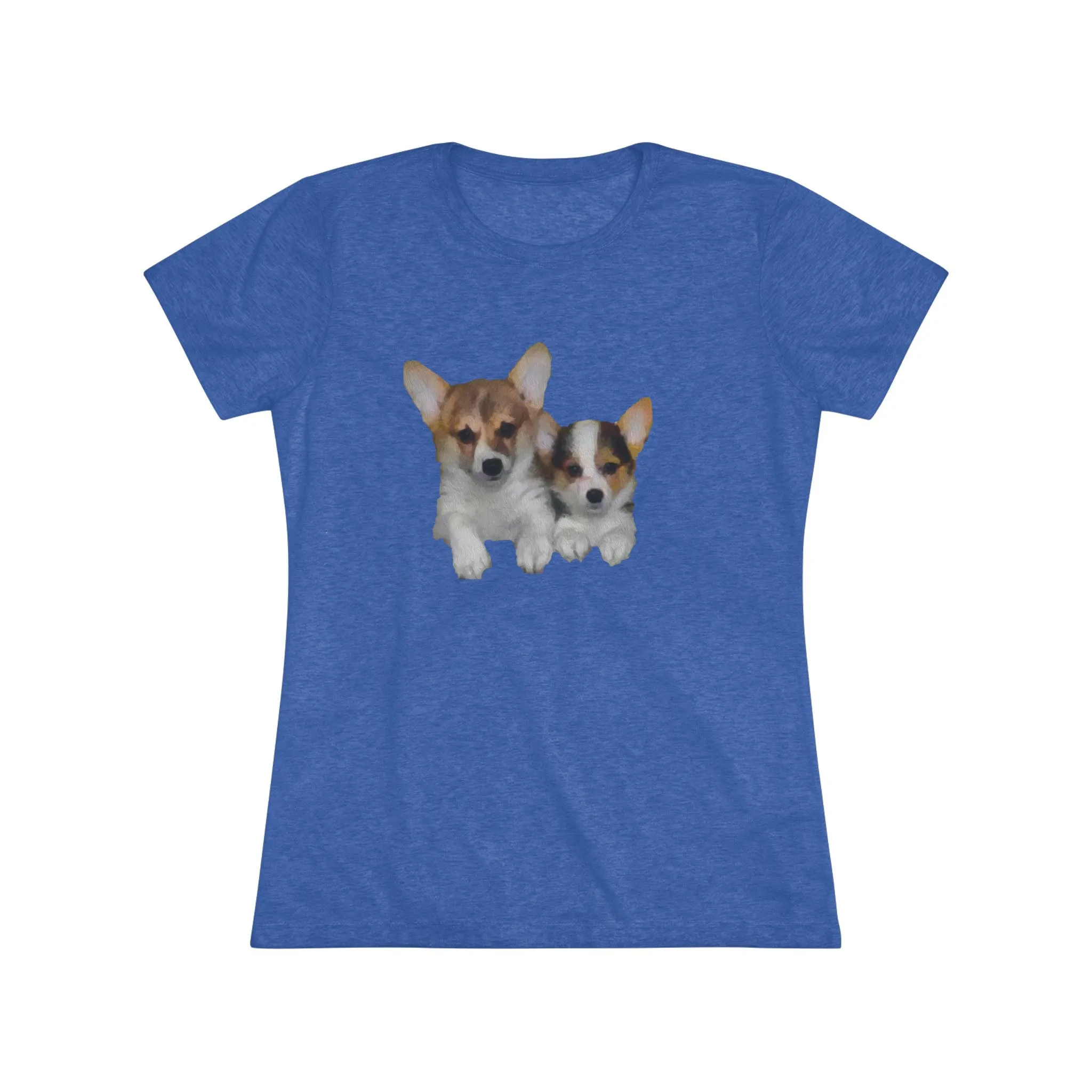 Welsh Corgi 'Cousins' Women's Slim Fit Triblend Tee