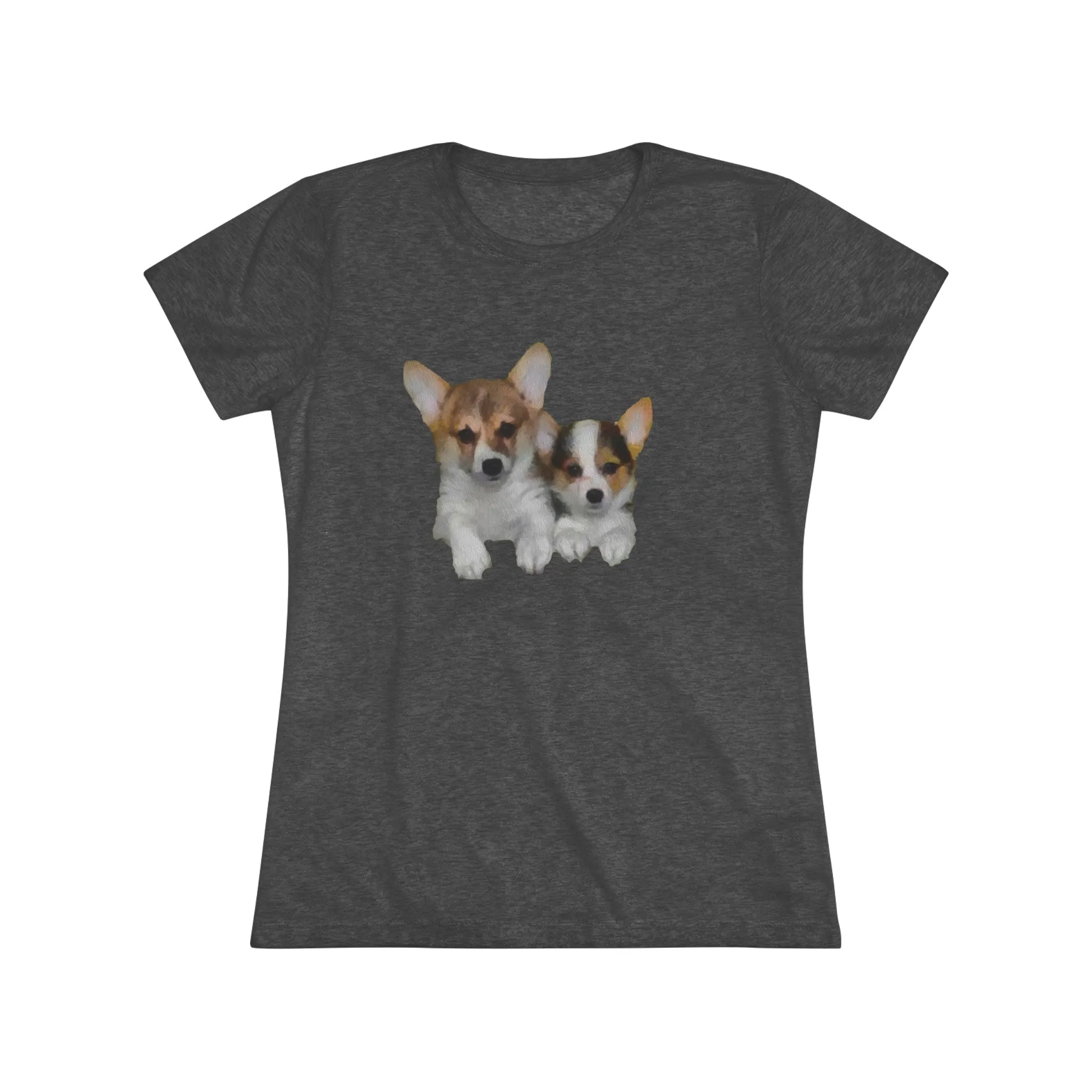 Welsh Corgi 'Cousins' Women's Slim Fit Triblend Tee
