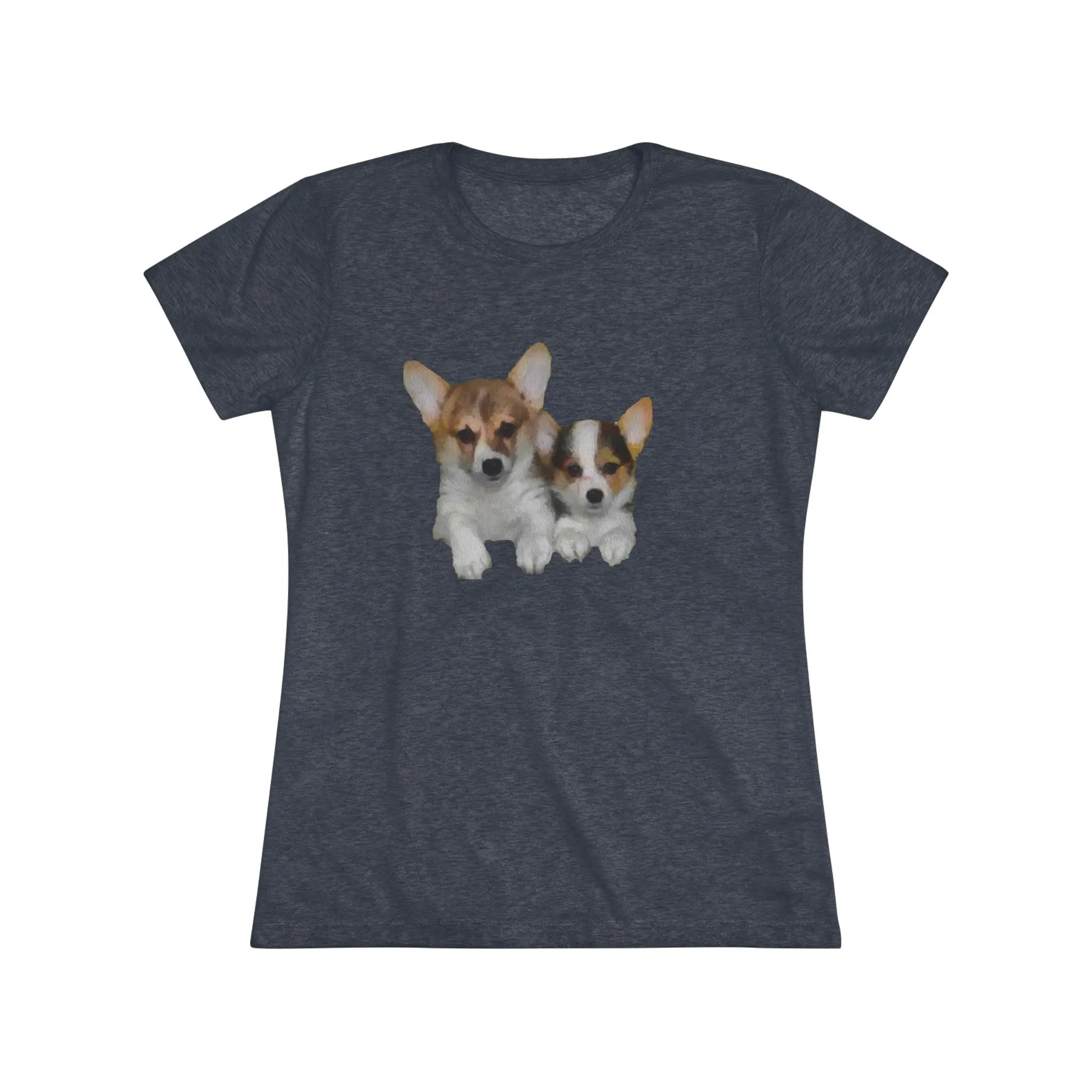 Welsh Corgi 'Cousins' Women's Slim Fit Triblend Tee